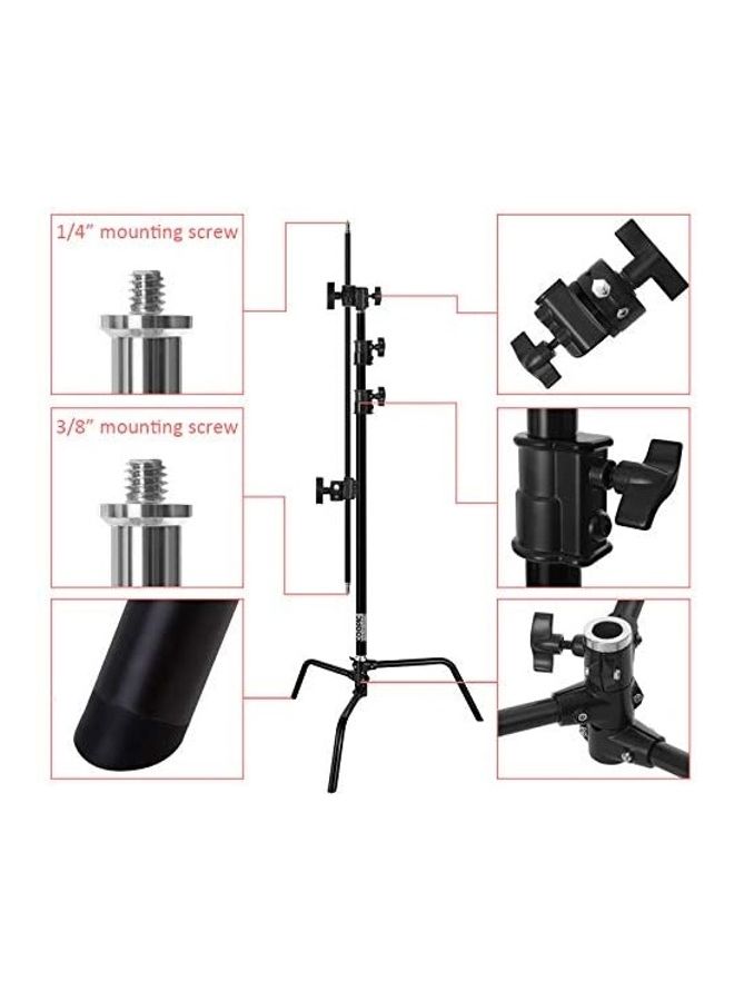 Coopic Photo Studio Heavy Duty C-stand 10 Feet 3 Meters Adjustable Black - Image 3