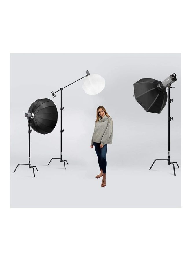 Coopic Photo Studio Heavy Duty C-stand 10 Feet 3 Meters Adjustable Black - Image 5