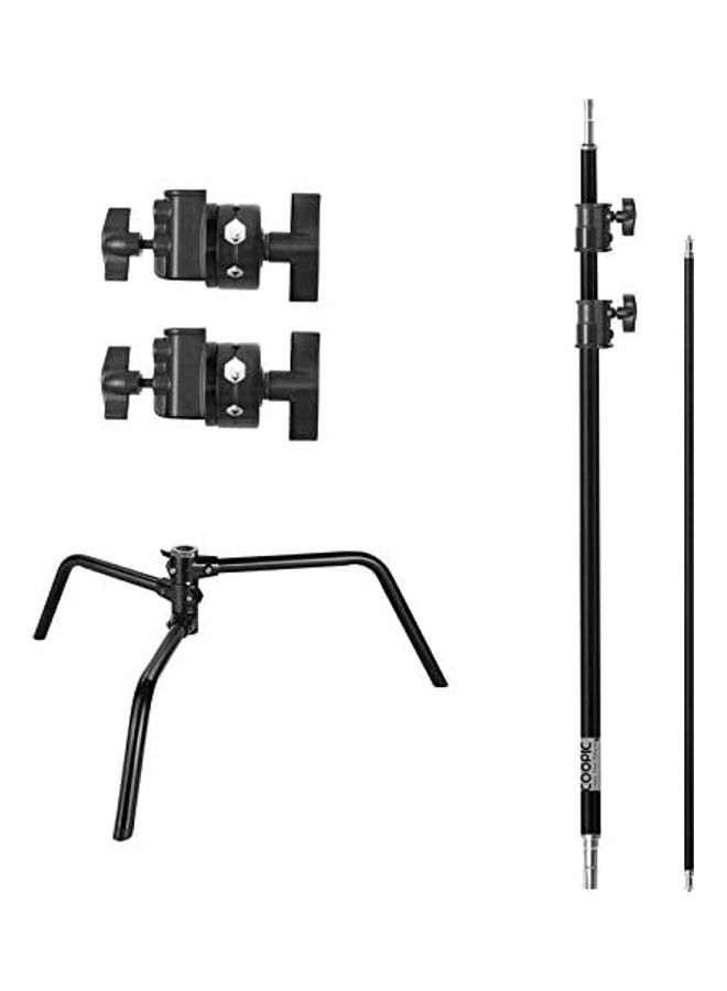 Coopic Photo Studio Heavy Duty 10 Feet 3 Meters Adjustable C-stand Black - Image 1