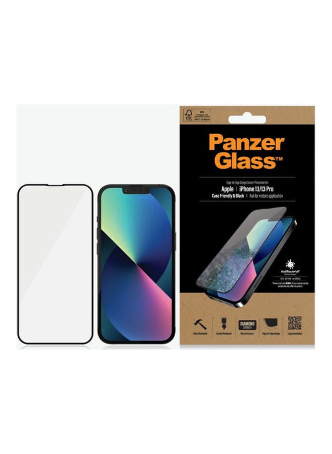 بانزرجلاس لَاصقة حماية للشاشة من الحافة إلى الحافة لهاتف آيفون 13/13 برو شفاف - Image 5