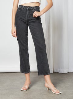 SELECTED FEMME High Waist Crop Jeans Black  - Image 1