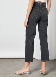 SELECTED FEMME High Waist Crop Jeans Black  - Image 4