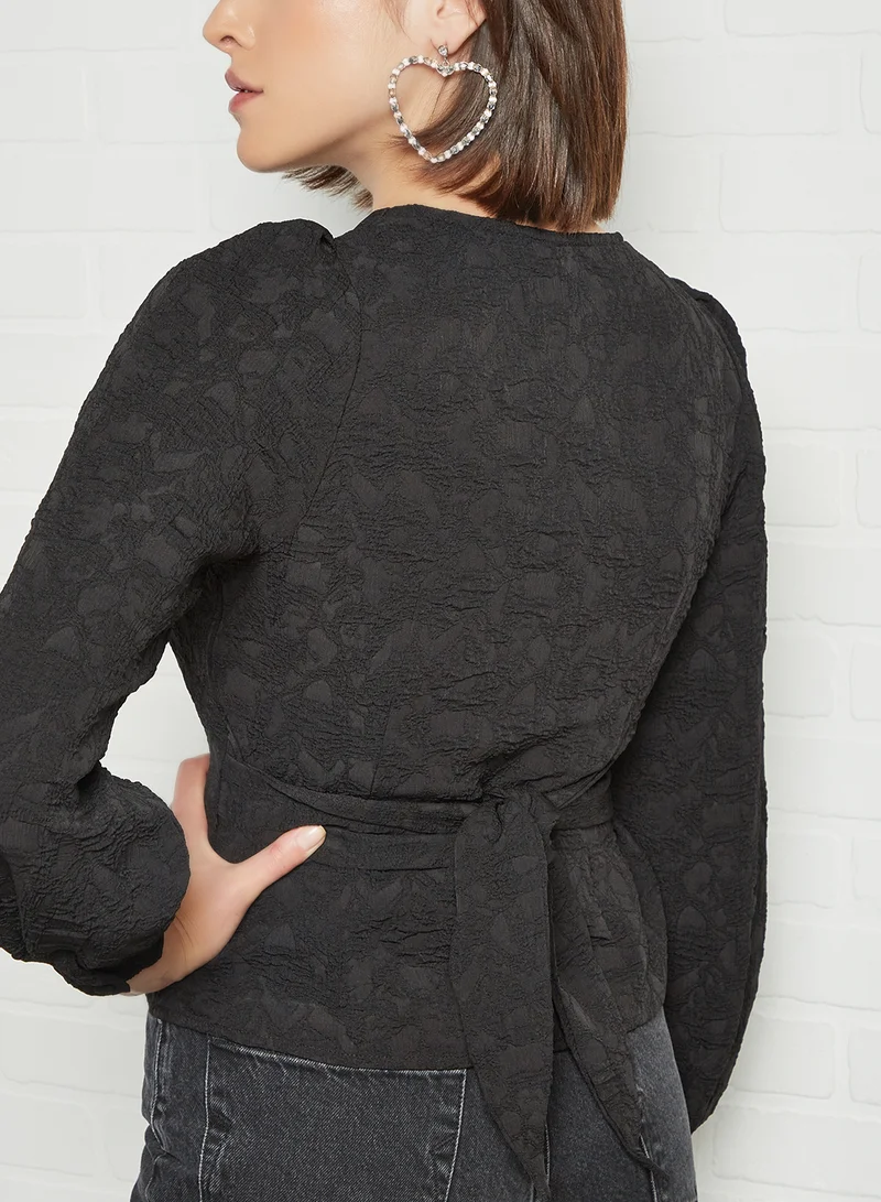 Y.A.S Long Sleeve Top Black