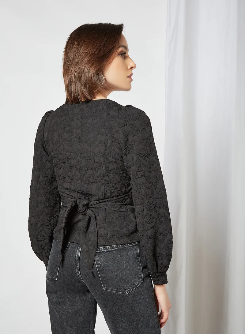 Y.A.S Long Sleeve Top Black