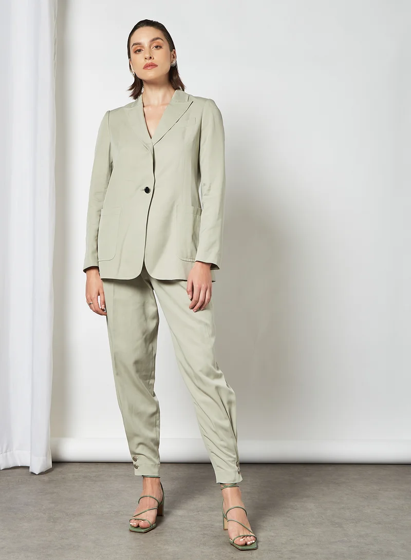 Ted Baker Paperbag Waist Trousers Green