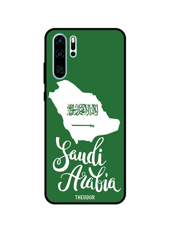 ثيودور غطاء حماية واق لهاتف هواوي P30 برو أخضر/ أبيض - Image 1