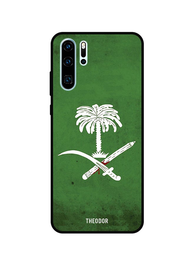 ثيودور غطاء حماية واق لهاتف هواوي P30 برو أخضر/ أبيض - Image 1