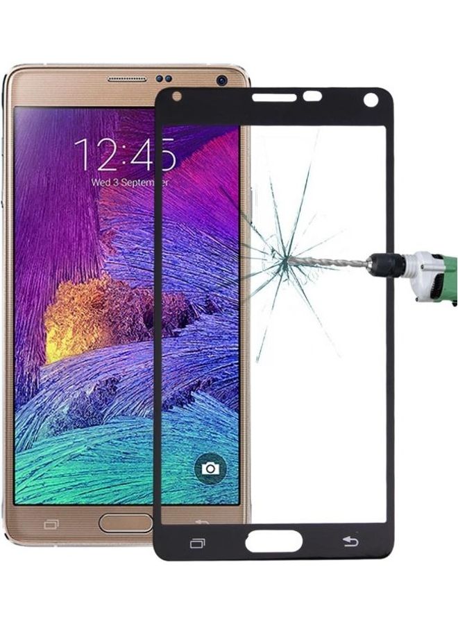 BGM 9H Explosion-Proof Silk-Screen Tempered Glass For Samsung Galaxy Note IV/N910 Black/Clear - Image 1