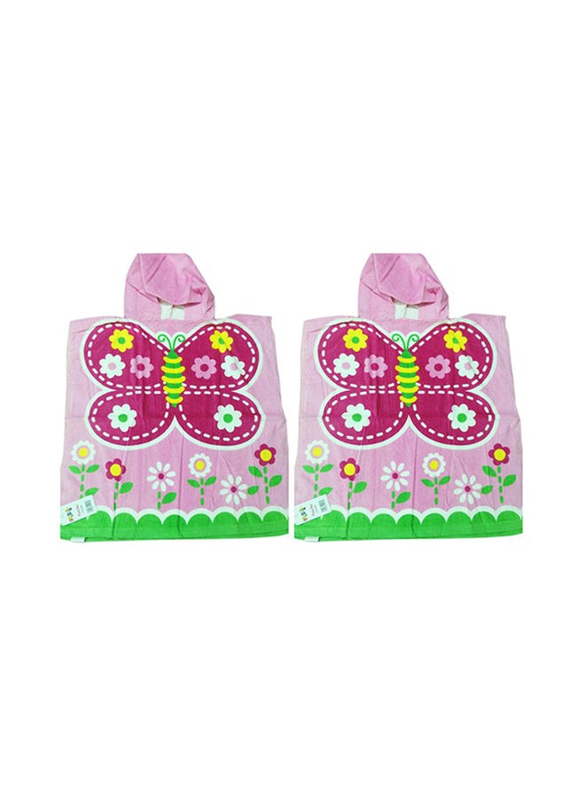 ليتيل وانز طقم من قطعتين من البونشو ذو القلنسوة بطبعة الفراشة - Image 1