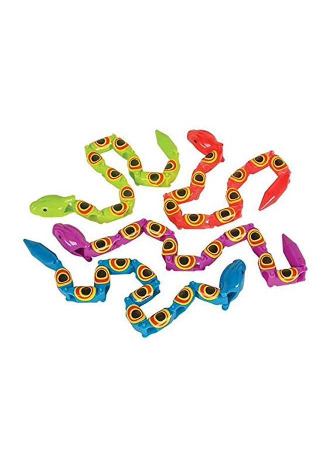 Rhode Island Novelty 1-Dozen Jointed Plastic Wiggle Snake Toy 15 inch  - Image 2