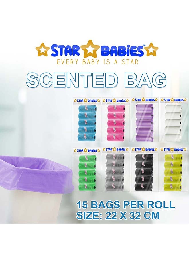 STAR BABiES Scented Bag Pack Of 10-Lavender (150 Bags)-Regular - Image 3