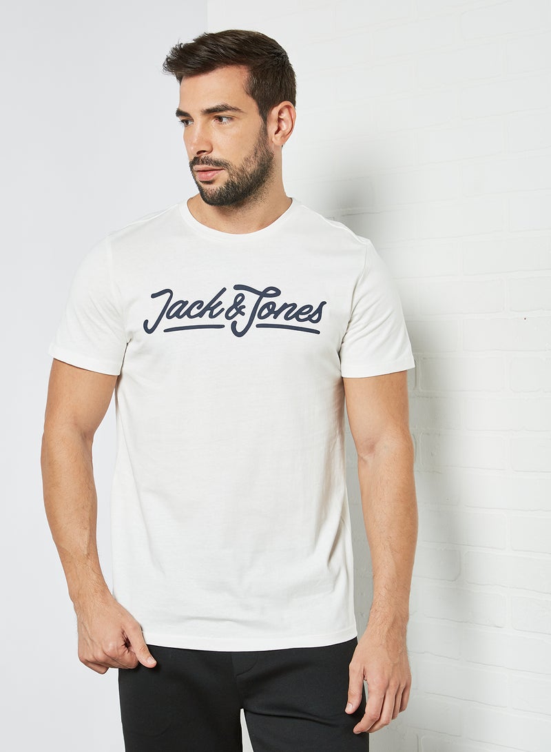 JACK & JONES - Logo T-Shirt (Pack of 3) Navy/White/Brown - Image 1