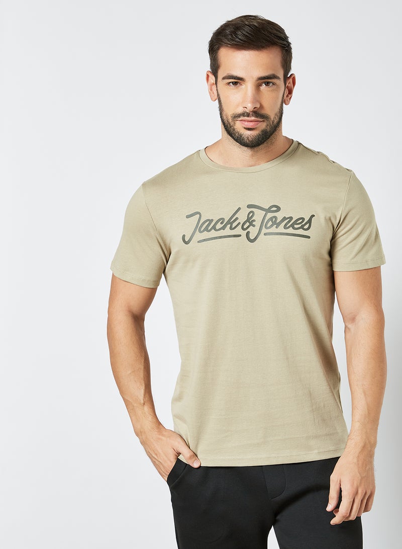 JACK & JONES - Logo T-Shirt (Pack of 3) Navy/White/Brown - Image 1