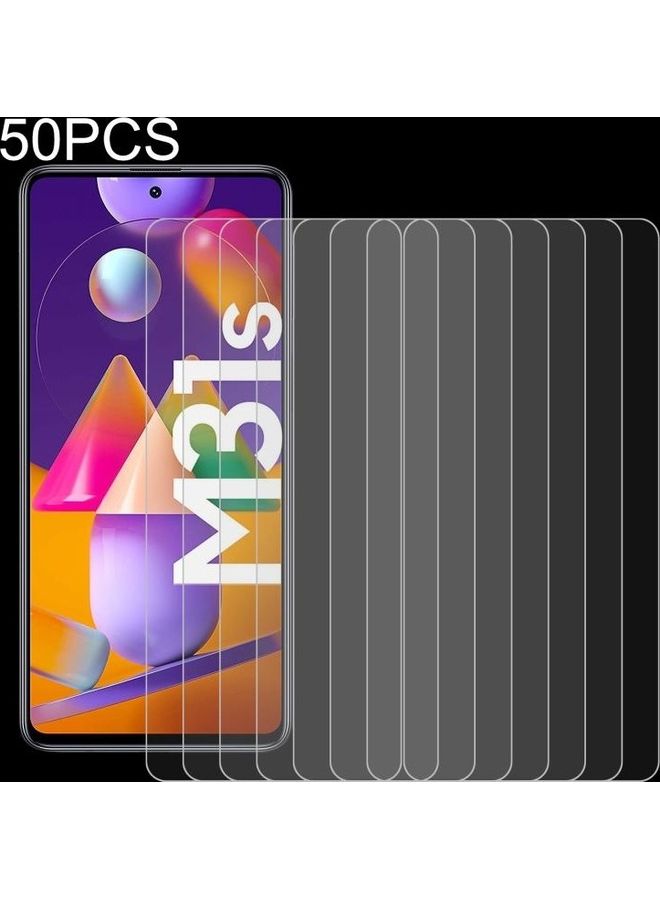 BGM 50-Piece 2.5D Tempered Glass Screen Protector Film For Samsung Galaxy M31s Clear - Image 1