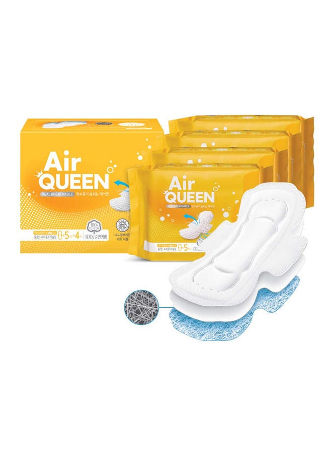 Air QUEEN Nano Sanitary Pads With Wings, (Regular 4 Pack/20 Total) White 200grams  - Image 1