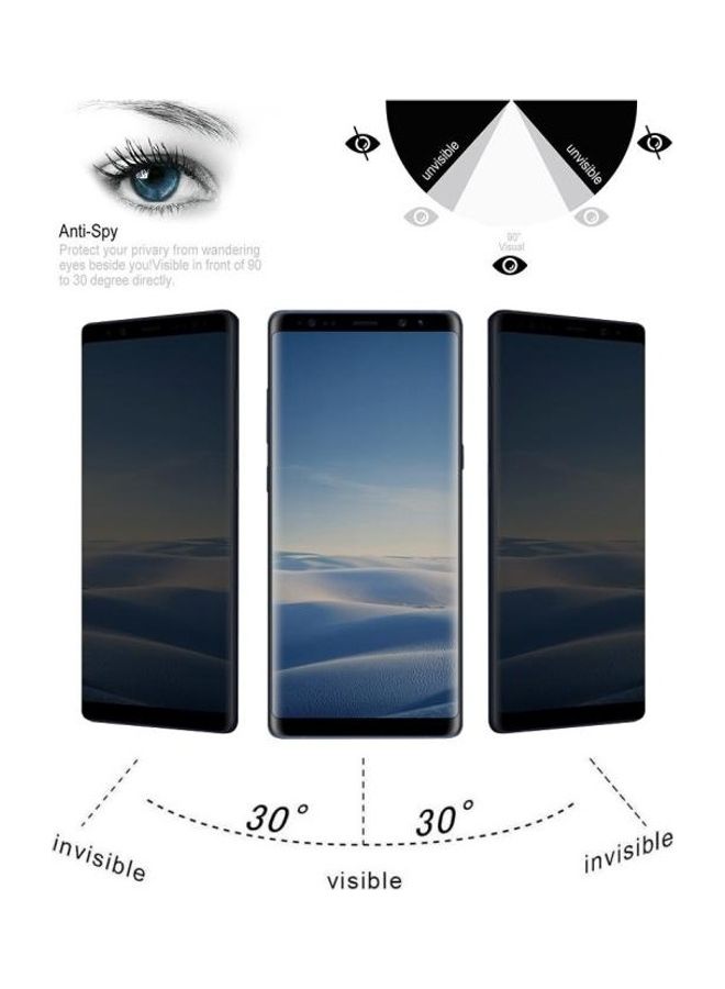 بي جي إم لاصقة حماية للشاشة بالكامل من الزجاج المقوى بتصميم ثلاثي الأبعاد منحن ومضاد للتوهج بدرجة صلابة 9H مثالية لهاتف سامسونج جالاكسي نوت 8 شفاف - Image 4