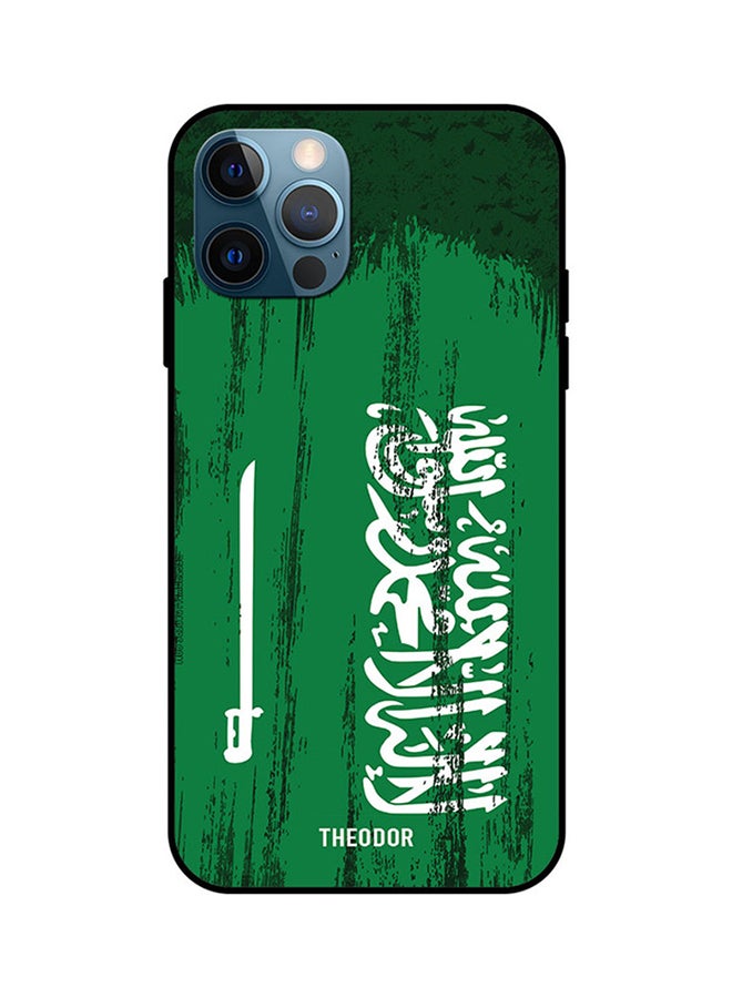 Theodor Protective Case Cover For iPhone 12 Pro Max Green/White - Image 1