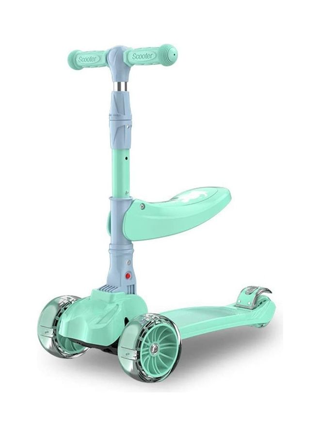 MissTiara 3 Wheels Kick Scooter With Removable And Adjustable Seat Green 28x78x58cm - Image 1