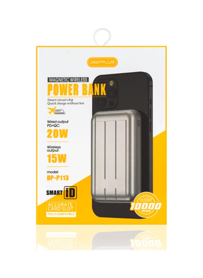 Digitplus - 10000.0 mAh Dual Port Power Bank Grey - Image 1