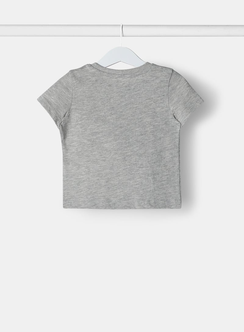 Zarafa Baby Boys Crew Neck Short Sleeve T-Shirt Grey Melange  - Image 2
