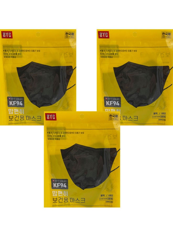 بي واي سي قناع وجه للاستخدام مرة واحدة من 3 قطع طراز KF94 - Image 2