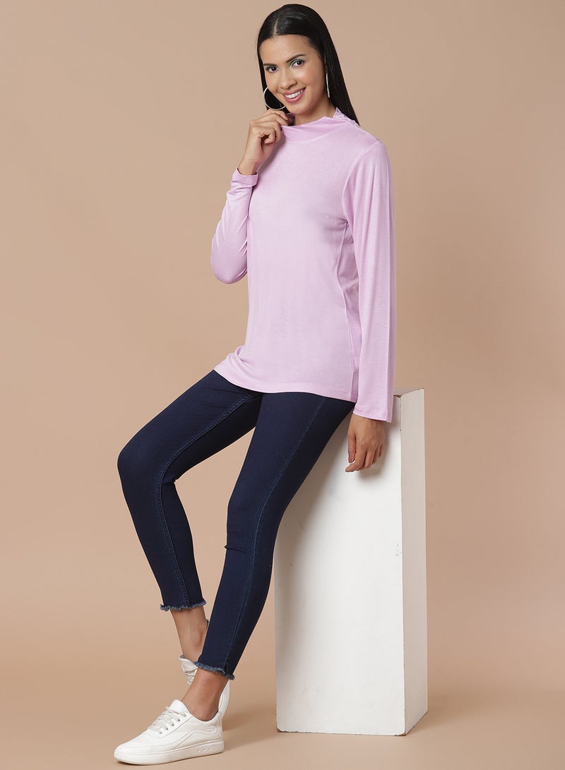 DRIP - Long Sleeve Crew Neck T-Shirt Orchid - Image 1