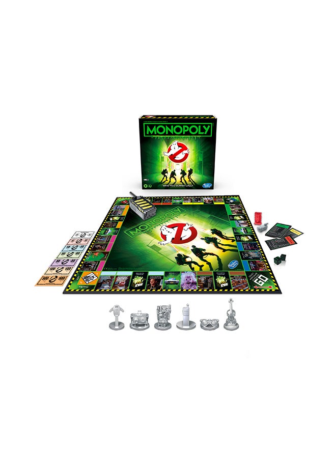 مونوبولي لعبة Ghostbusters Edition Hasbro Board Game 6 لاعبين للبالغين والمراهقين، لعبة منزلية داخلية  - Image 1