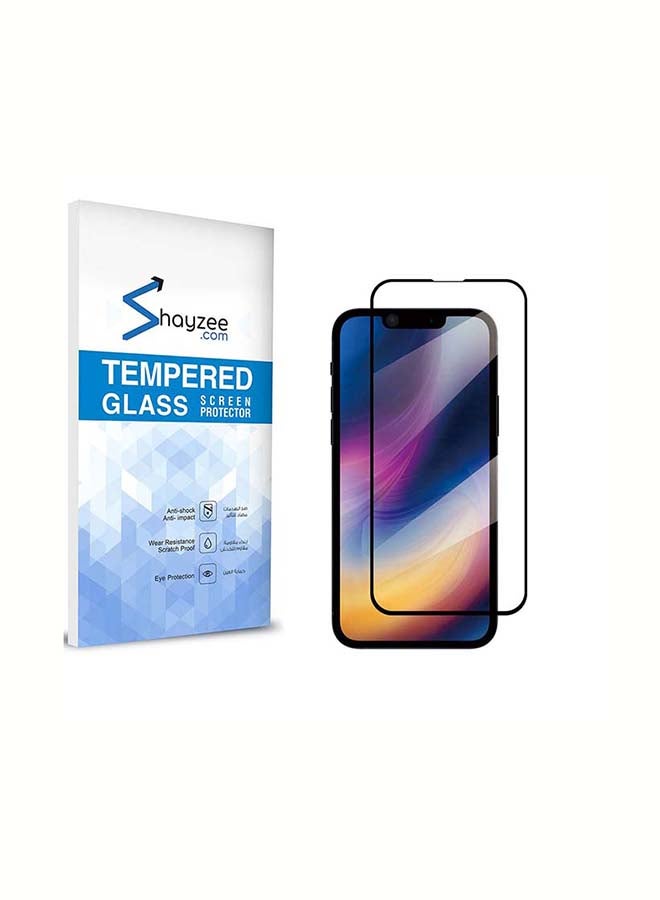 shAyzee Tempered Glass Screen Protector For Apple iPhone 13/13 Pro 6.1 Inch Clear/Black - Image 1