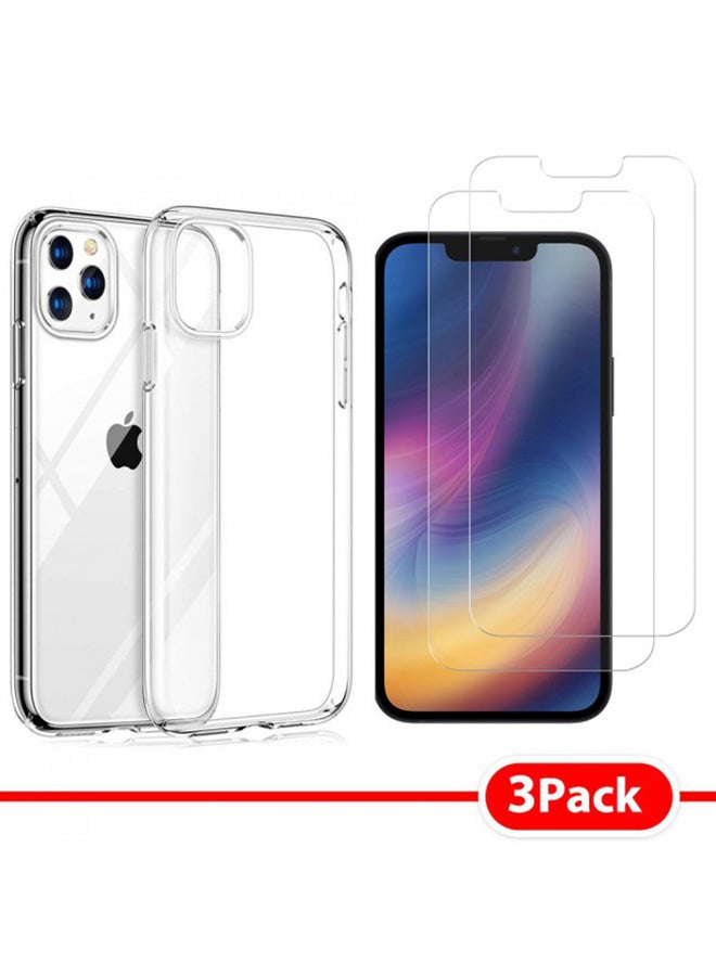 MARGOUN 3-Pack Protective TPU Case Cover with 2 Screen Protectors For iPhone 13 Pro Max Clear - Image 1