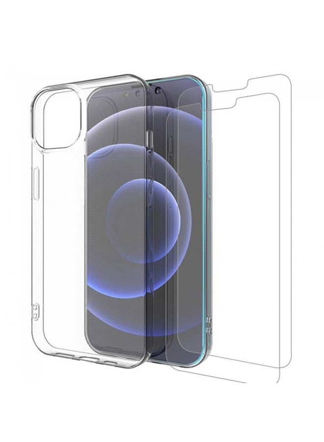 MARGOUN 3-Pack Protective TPU Case Cover with 2 Screen Protectors For iPhone 13 Mini Clear - Image 2