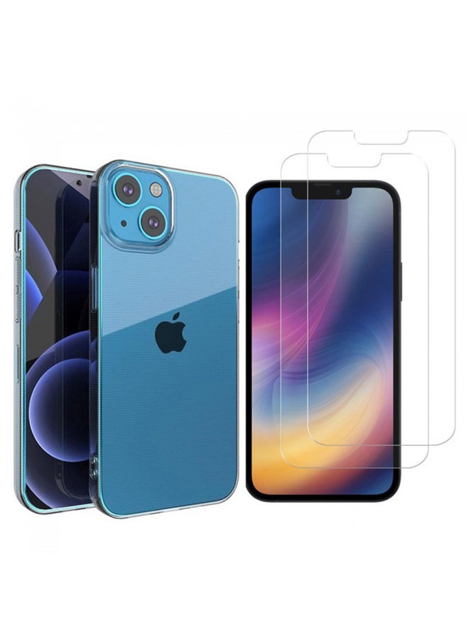 MARGOUN 3-Pack Protective TPU Case Cover with 2 Screen Protectors For iPhone 13 Mini Clear - Image 4