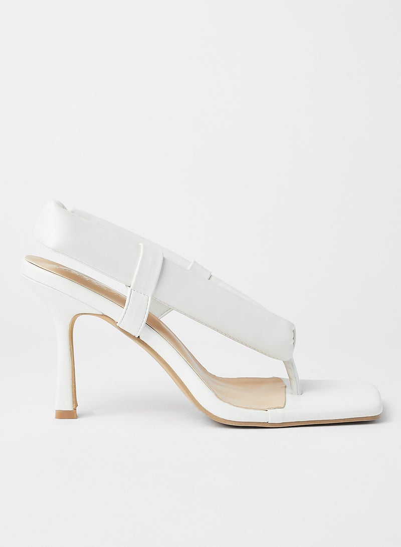 LABEL RAIL - Quilted Strap Sandal White - Image 1