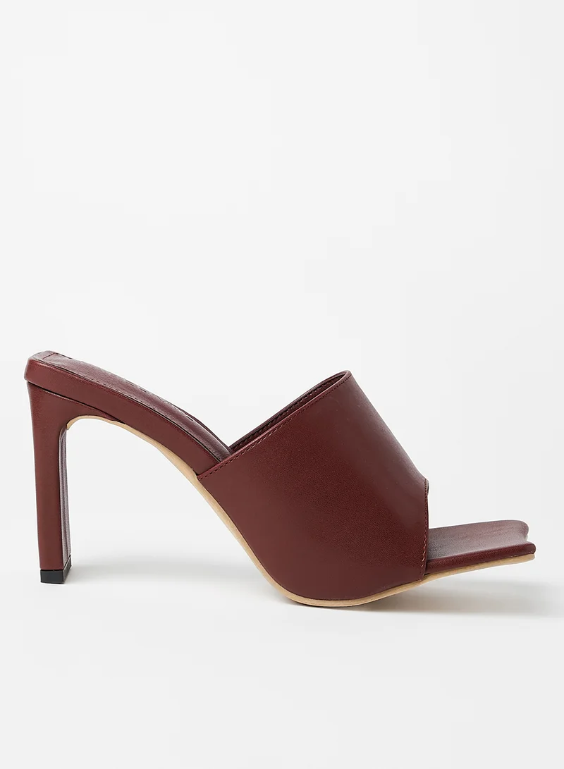 LABEL RAIL Wide Strap Heel Sandals