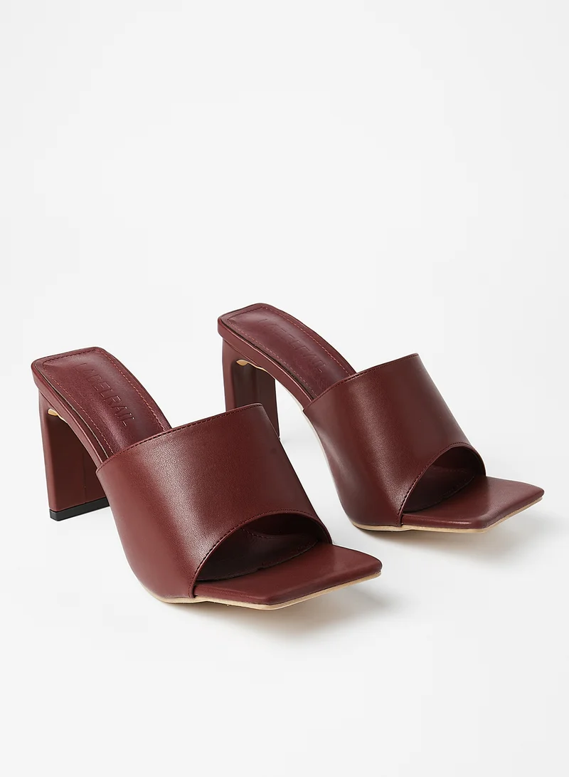LABEL RAIL Wide Strap Heel Sandals