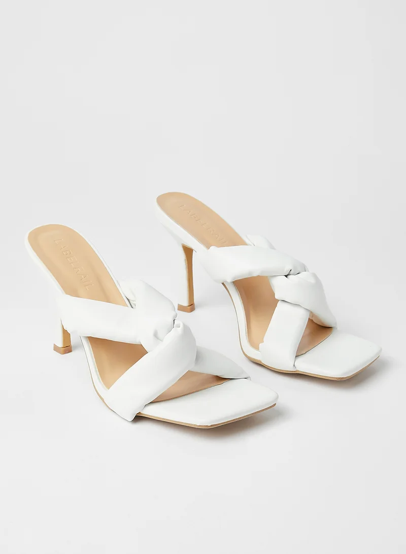Label Rail Knotted Strap Sandals