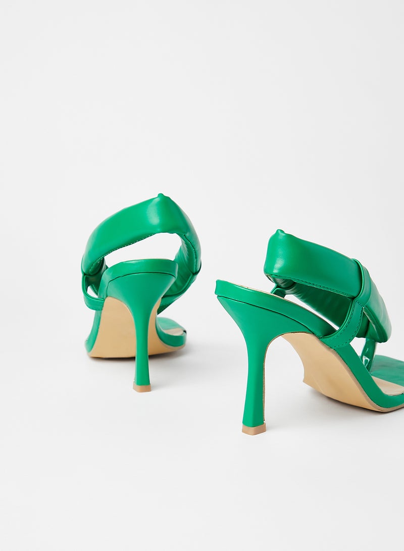 LABEL RAIL Square Toe Sandals Green  - Image 3