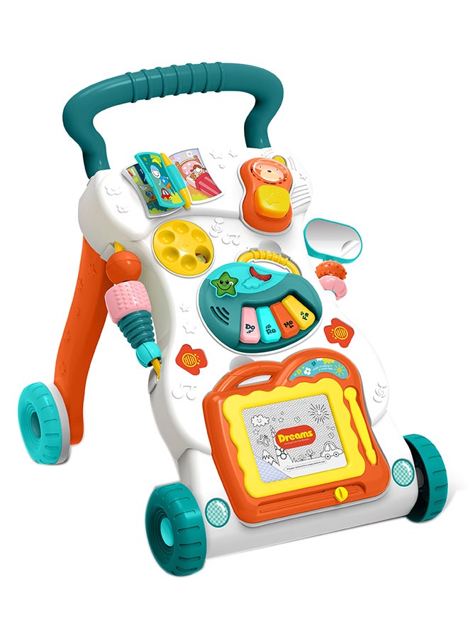 HUANGER Baby Walker Sit To Stand Toys,Kids Activity Center,Toddlers Musical Fun Table,Lights And Sounds, Learning, For 9, 12, 18 Months,1, 2 Year Old,Infant, Boy, Girl  - Image 1