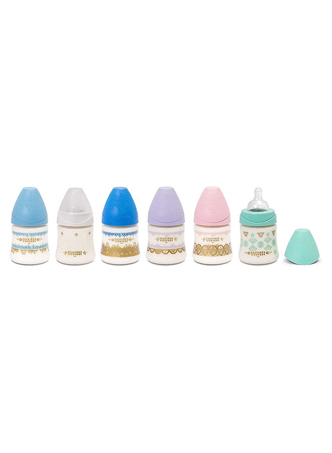 SUAVINEX Premium Couture Feeding BottleFor 0-6 Months Dark Blue 150ML - Image 2