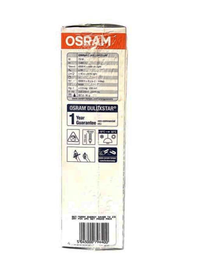 Osram Pack Of 2 CFLI - T4 23W Pin Base Bulb 6500K, 1380 LM Day 0.25grams  - Image 2