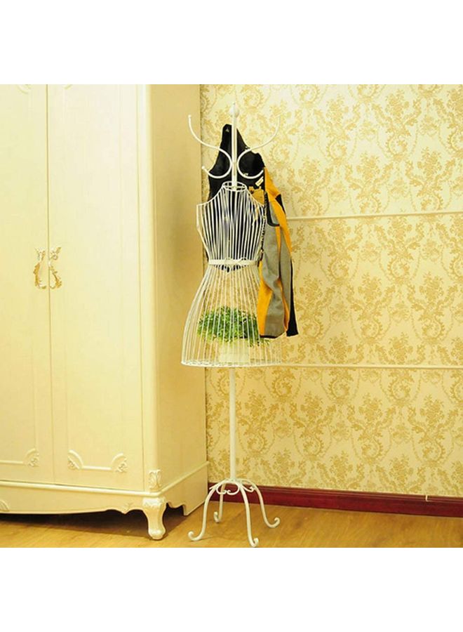 LINGWEI Half Length Iron Female Mannequin White 40x29x175cm - Image 3