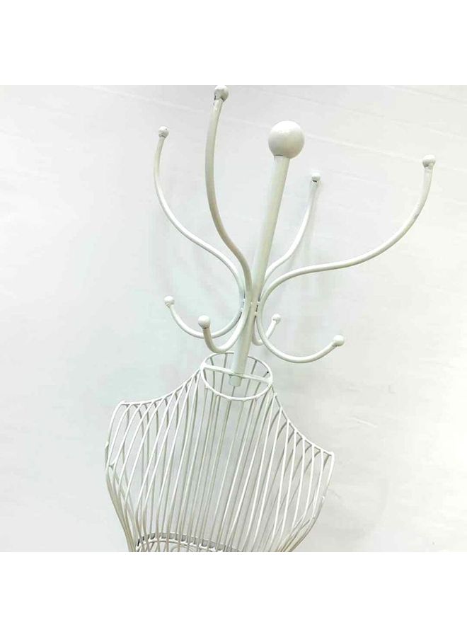 LINGWEI Half Length Iron Female Mannequin White 40x29x175cm - Image 4