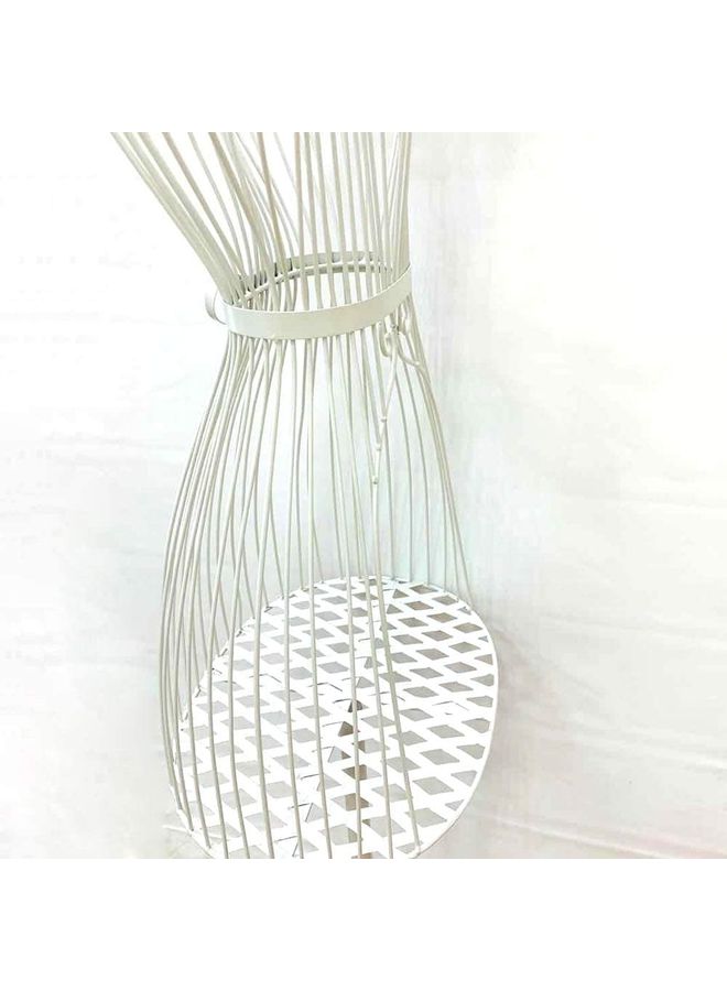 LINGWEI Half Length Iron Female Mannequin White 40x29x175cm - Image 5