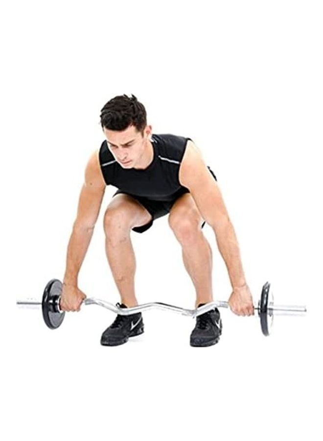 ULTIMAX Weight Lift Chrome Steel Curl Bar with Collars 120cm  - Image 5