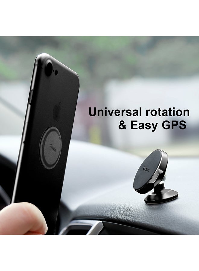 Small Ears Series Universal Dashboard Phone Holder 360-Degree Rotating Metal Magnetic Phone Car Mount (Vertical Type) 