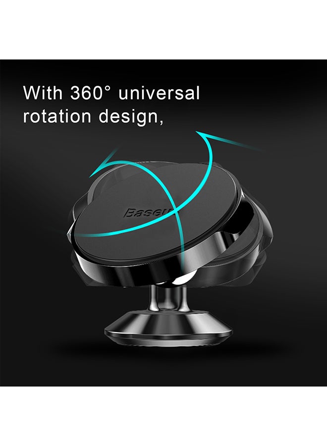 Small Ears Series Universal Dashboard Phone Holder 360-Degree Rotating Metal Magnetic Phone Car Mount (Vertical Type) 