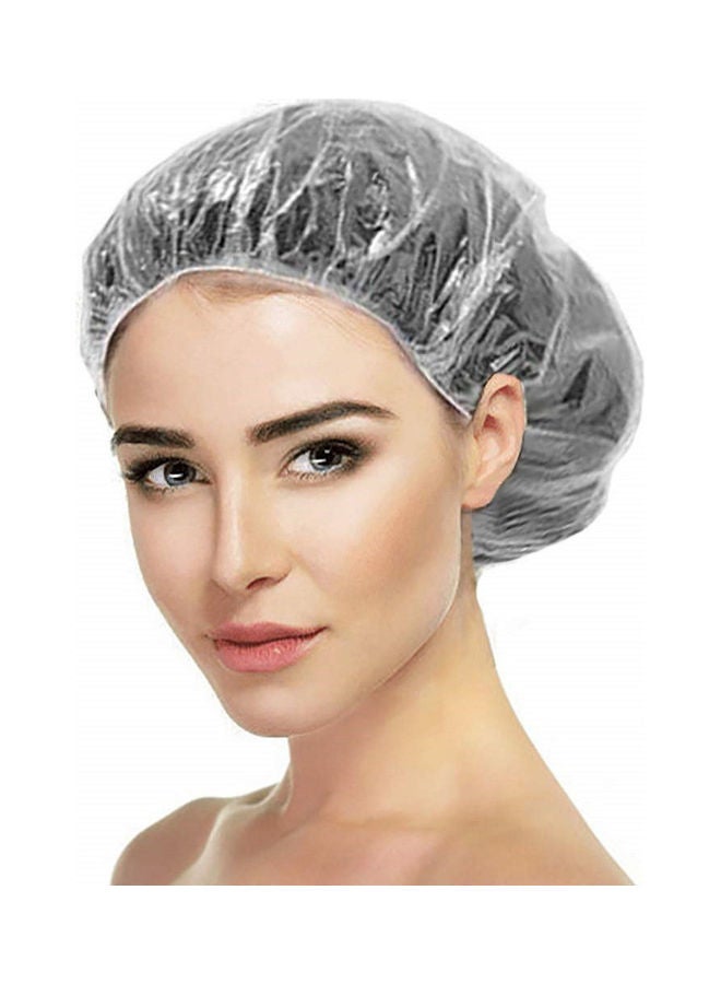Generic 100-Piece Disposable Shower Caps Tranparent 14 x 14 x 5cm  - Image 1