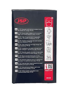 JSP Box of 40 Disposable Vertical Fold Flat Masks Grade FFP2  - Image 3