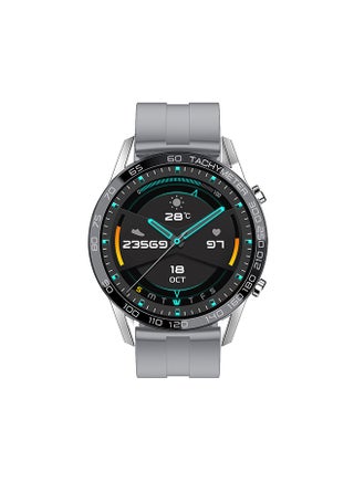 Smartwatch Classic 3TALK Silver Frame With Silicon Strap Grey - v1632212644/N50927554A_1