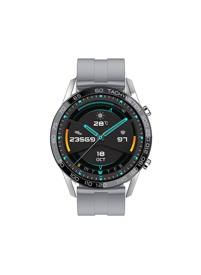 Xcell Smartwatch Classic 3TALK Silver Frame With Silicon Strap Grey  - Image 1