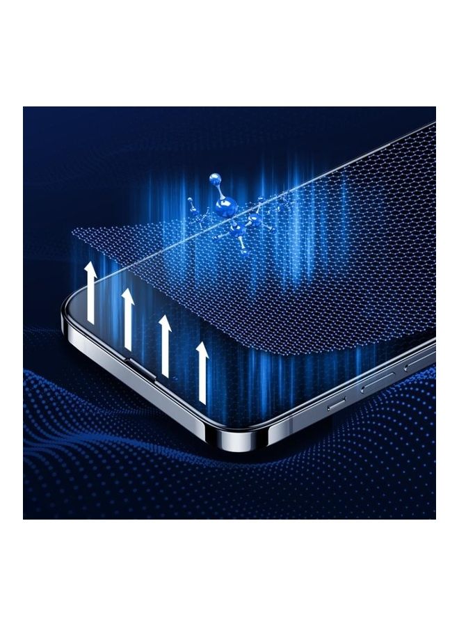 بي جي إم لاصقة حماية للشاشة من الزجاج المقوى بتغطية كاملة لهاتف آيفون 13/13 برو شفاف - Image 3